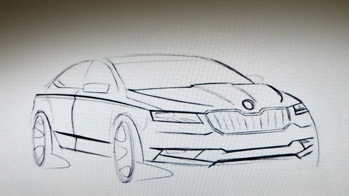 Το πρώτο σκίτσο που μας προϊδεάζει για τη νέα γενιά της Skoda Superb κάνει το γύρο του κόσμου.